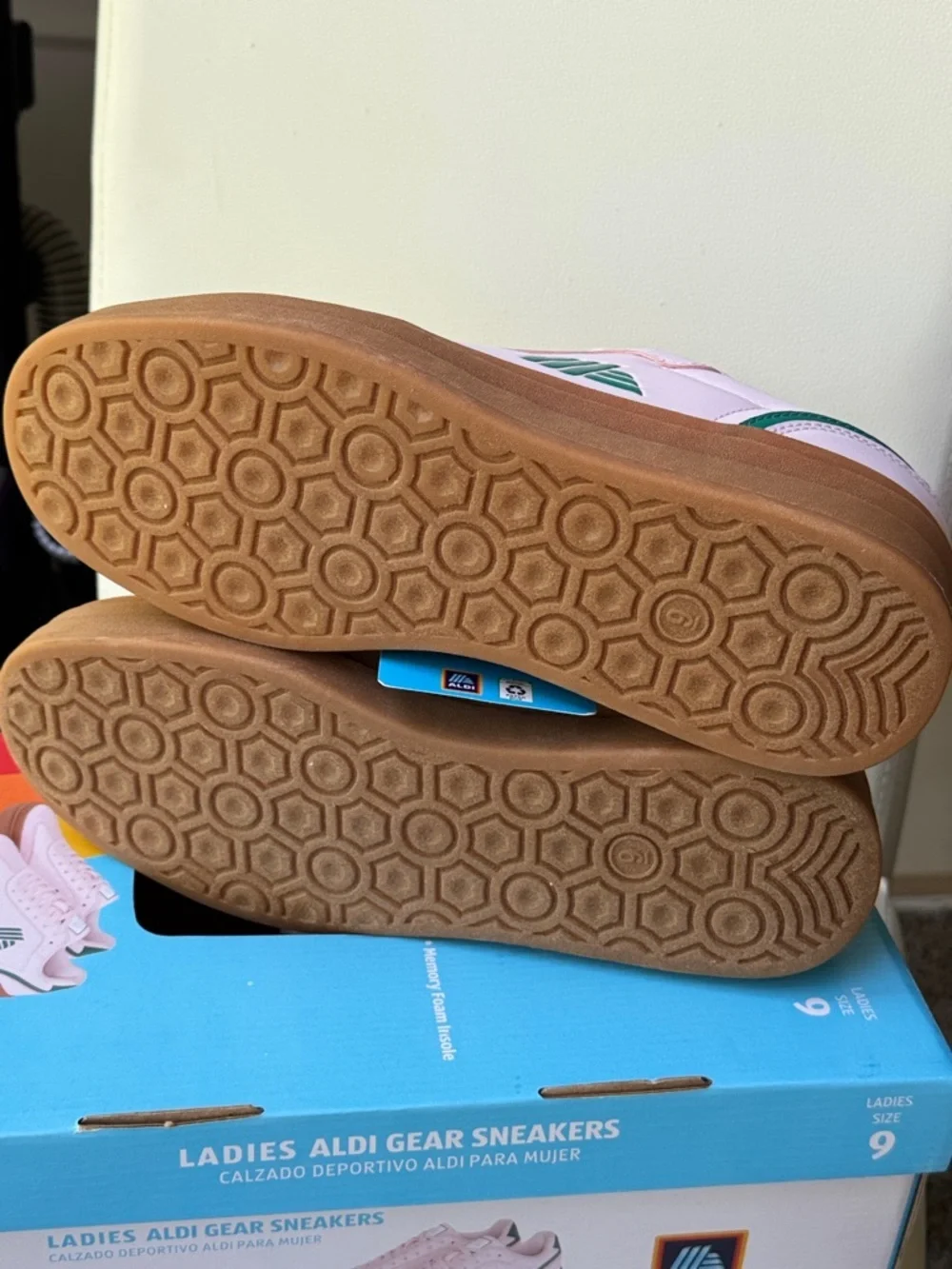 NWT ALDI Gear 50th Anniversary Women's Pink Sneakers with Gum Sole